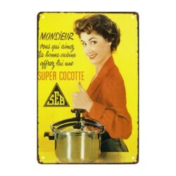 advertising plate cocotte seb