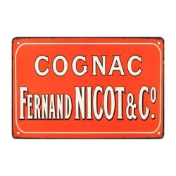 advertising plate cognac f nicot