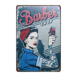 hairdressing advertising plaque