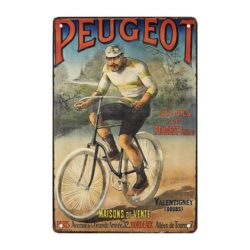 peugeot velo advertising plate