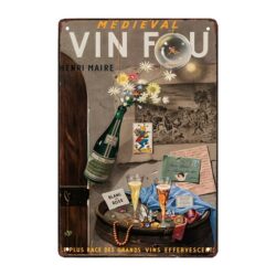 advertising plaque for fou henri maire wines