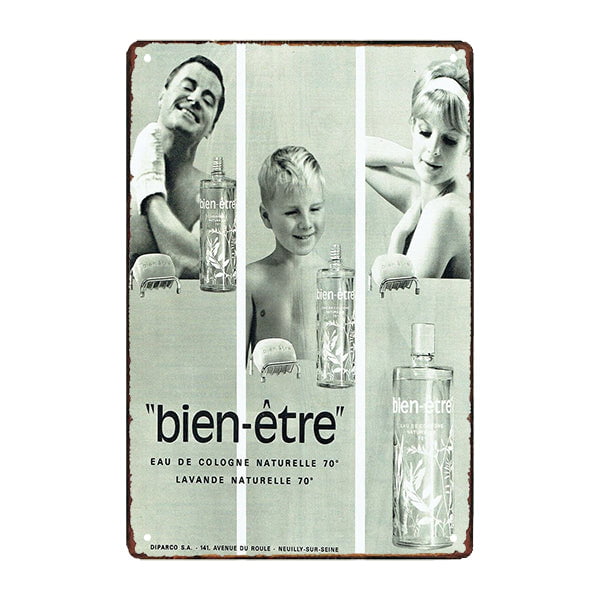 advertising plate eau de cologne well being advertising plate eau de cologne well being