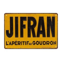 metal advertising plate jifran tar aperitif