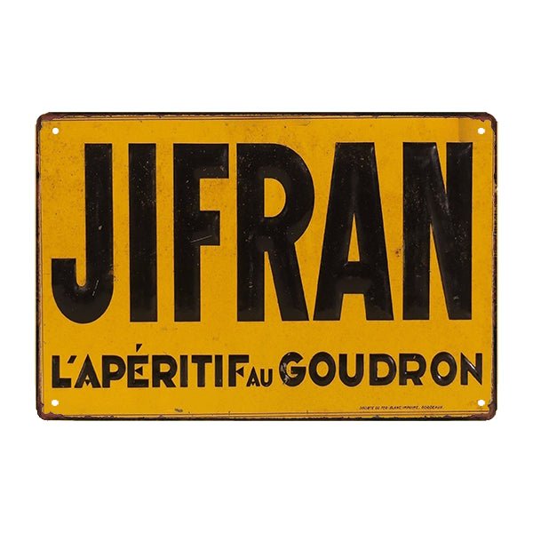metal advertising plate jifran tar aperitif metal advertising plate jifran tar aperitif