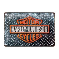 harley davidson garage advertising plaque