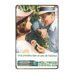 hollywood chewing gum advertising plate