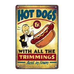 hot dog 1 advertising plaque