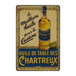 advertising plate table oil of the chartheux
