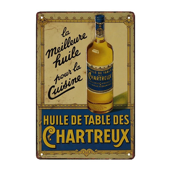 advertising plate table oil of the chartheux advertising plate table oil of the chartheux