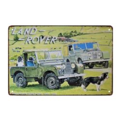 land rover advertising plate