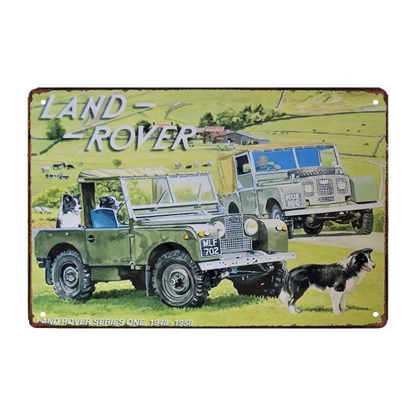 land rover advertising plate land rover advertising plate