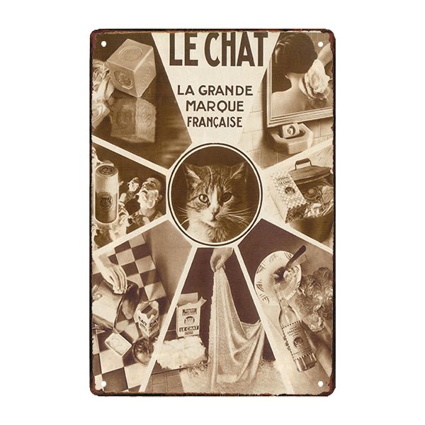advertising plaque the cat advertising plaque the cat