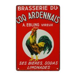 advertising plaque le coq ardenne