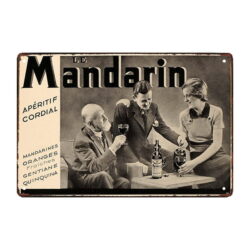advertising plate the mandarin aperitif cordial
