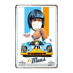 advertising plate le mans steve mcqueen