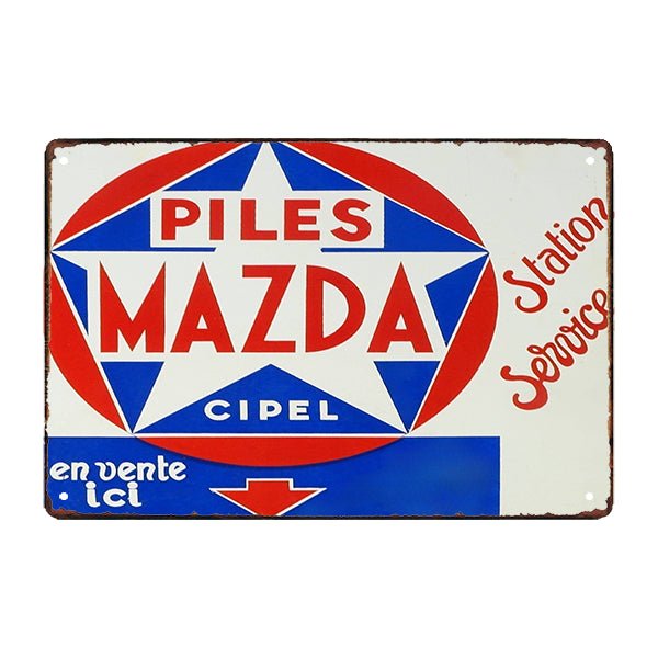 mazda advertising plate mazda advertising plate
