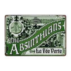 metal absinthe advertising plate