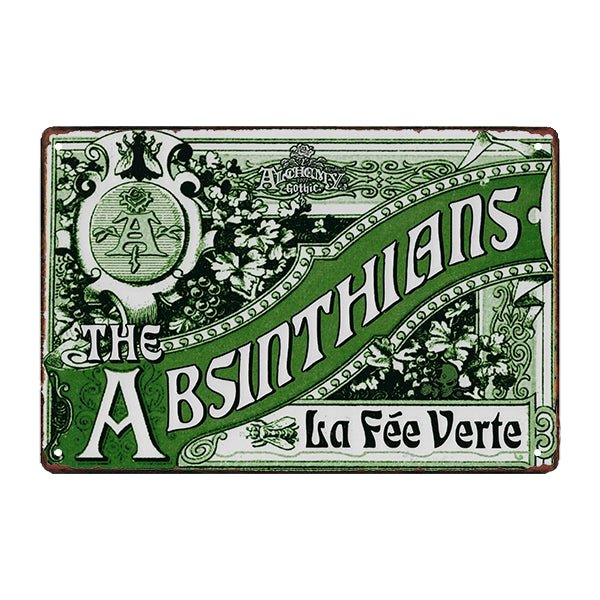metal absinthe advertising plate metal absinthe advertising plate