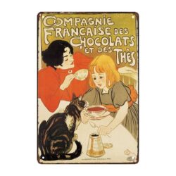 metal chocolate advertising plate