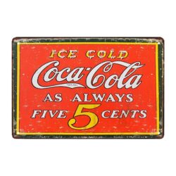 advertising plate metal coca 1