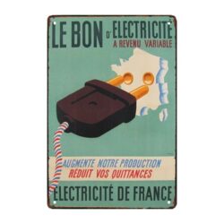 advertising plate metal electricity