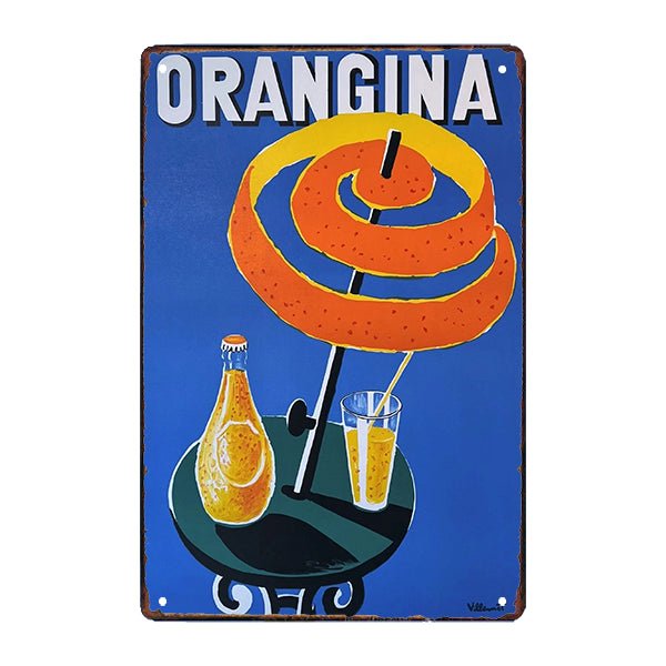advertising plate metal orangina advertising plate metal orangina
