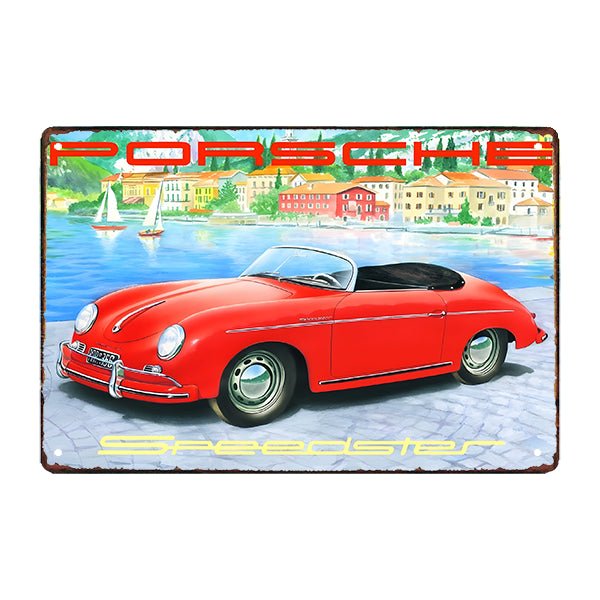 metal porsche advertising plate metal porsche advertising plate