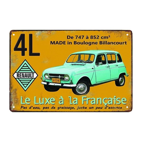 metal renault advertising plate metal renault advertising plate