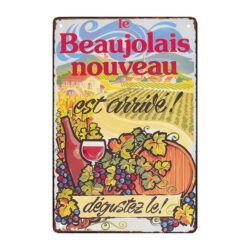 advertising plate metal signage beaujolais