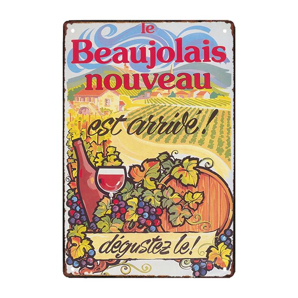 advertising plate metal signage beaujolais advertising plate metal signage beaujolais