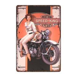advertising plate metal vintage cycle