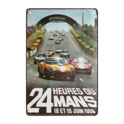metal advertising plate le mans