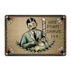 metal shaving advertising plate