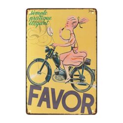 advertising plaque moped