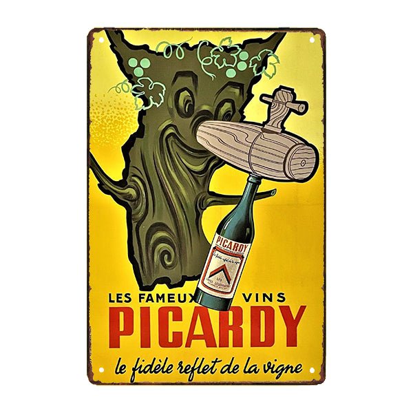 advertising plate picardy reflet de la vine advertising plate picardy reflet de la vine