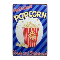 popcorn advertising plate