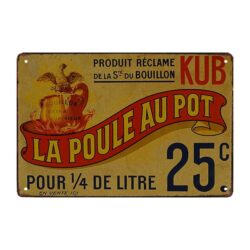 advertising plaque poule au pot
