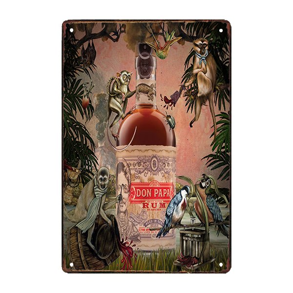 advertising plate rum don papa advertising plate rum don papa