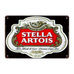 advertising plate stella artois