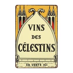 advertising plaque vin des celestins