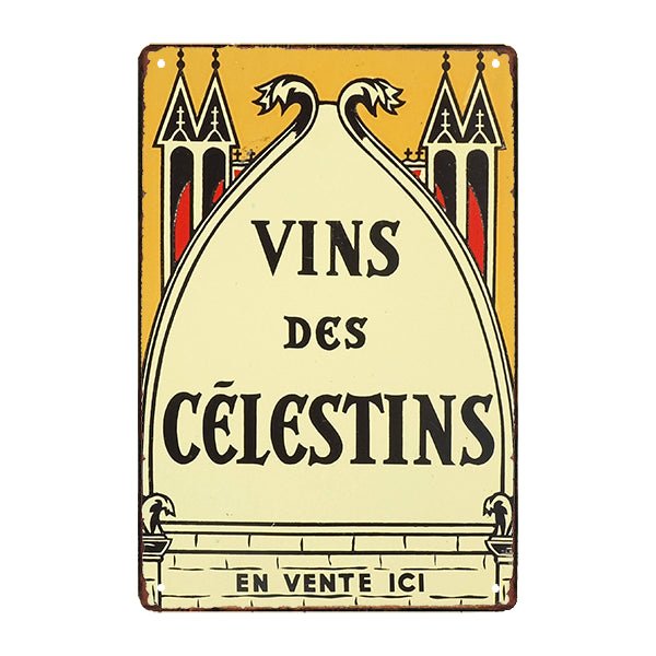 advertising plaque vin des celestins advertising plaque vin des celestins