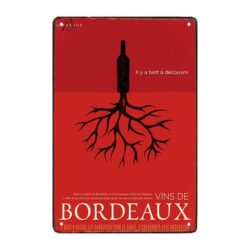 bordeaux wine advertising plaque