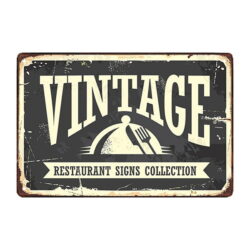 vintage restaurant advertising plate