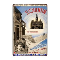 vintage advertising plate saint quentin