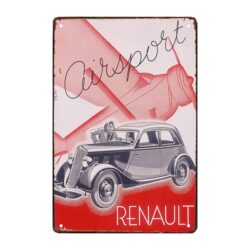 retro car advertising plate