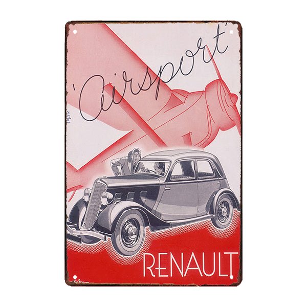 retro car advertising plate retro car advertising plate