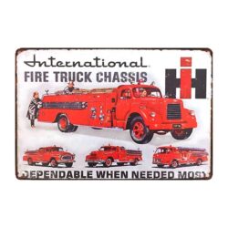 firefighter advertising plaque