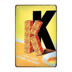 old metal advertising plate bouillon cube