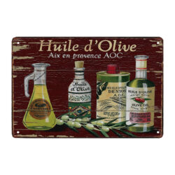 olive oil metal plate