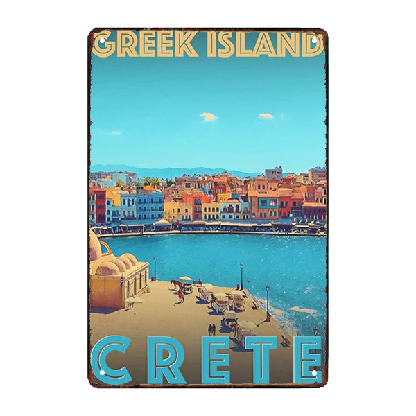 metal plate island of crete greece metal plate island of crete greece